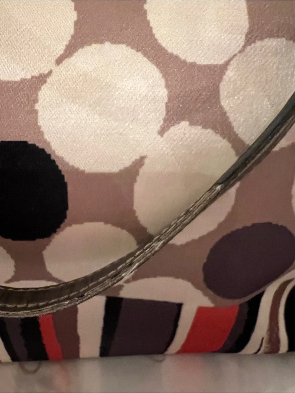Coach Poppy Dot Print Tote Bag Style 25124 | Red Satin Lining | Shoulder Bag